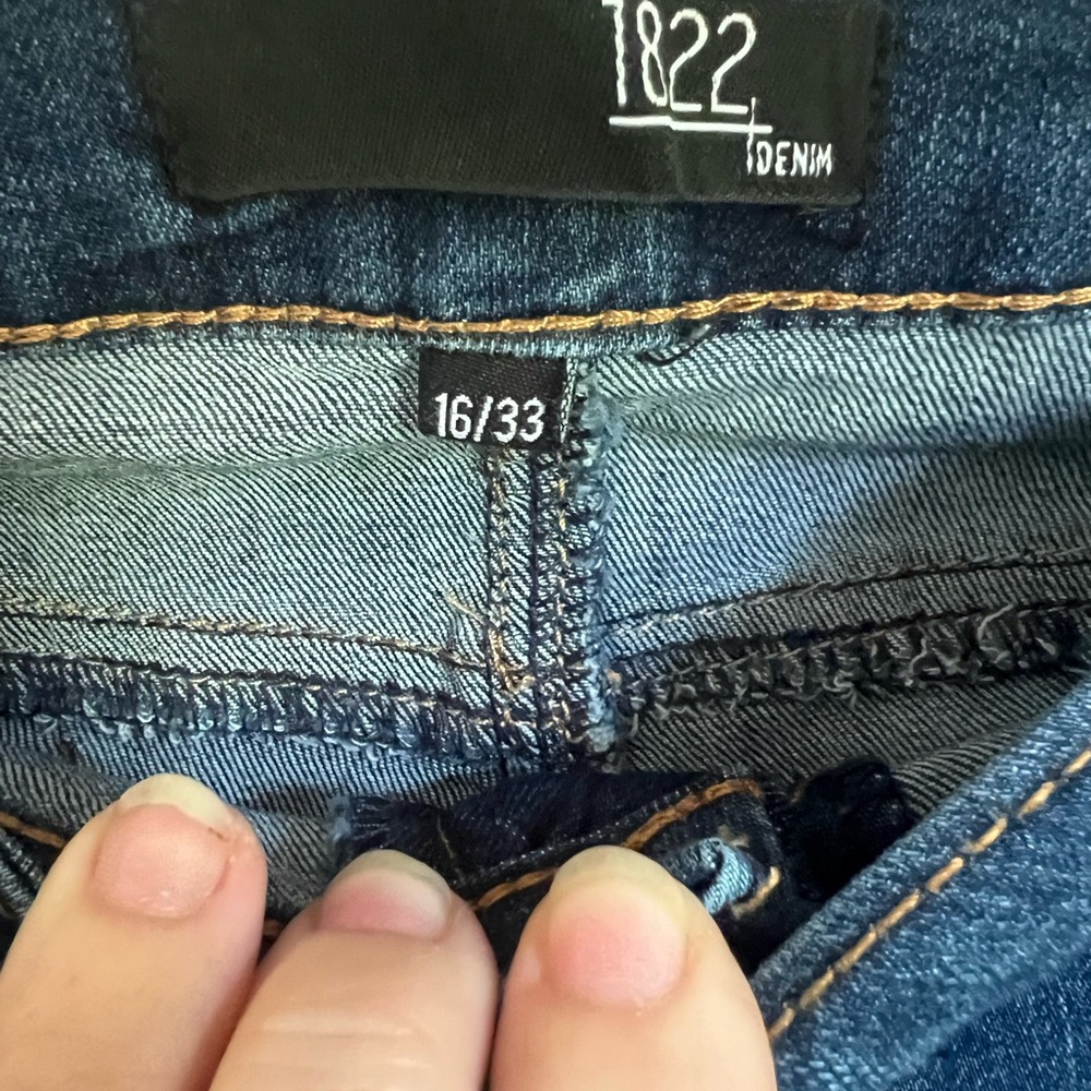 NWT 1822 Denim- vintage cuffed high rise skinny jean - indigo 16/33